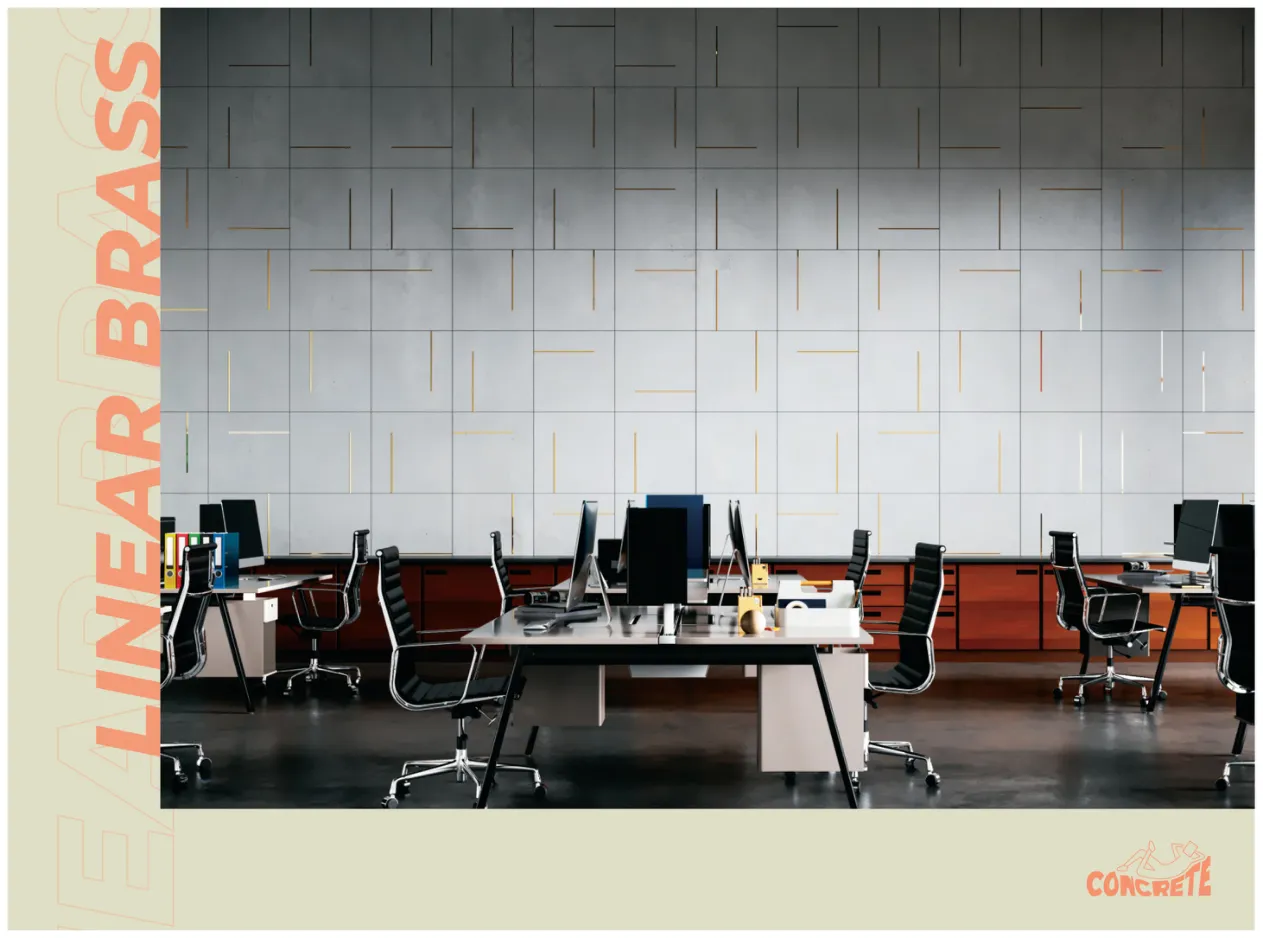 Linear Brass Wall Panel Texture